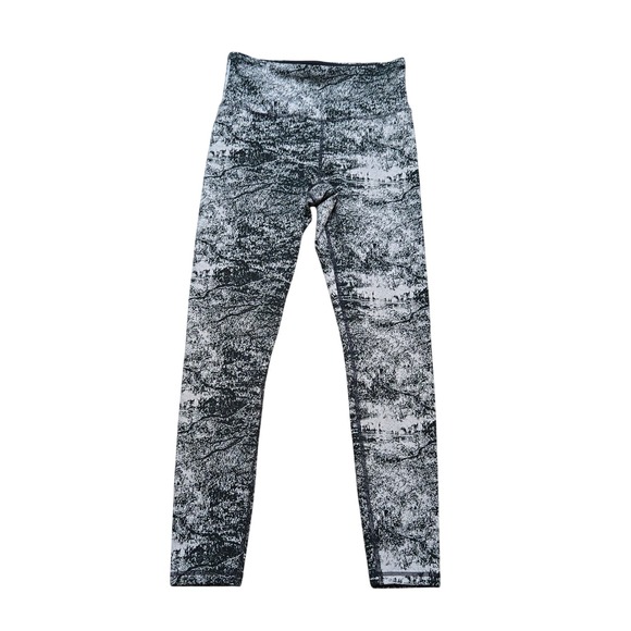 Athleta Pants - Athleta Elation Glades High Rise 7/8 Leggings Black White Abstract Print Yoga S